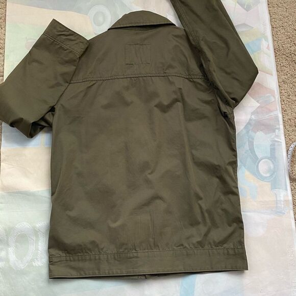 Abercrombie & Fitch overshirt jacket in olive army green size small full zip - Picture 4 of 12